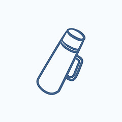 Image showing Thermos sketch icon.