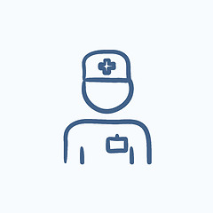 Image showing Nurse sketch icon.