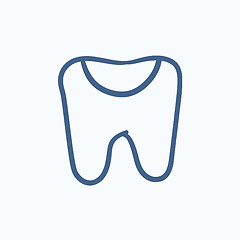 Image showing Tooth decay sketch icon.