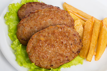 Image showing Homemade meat cutlets