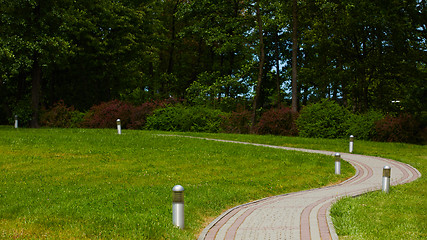 Image showing Stone Pathway in the Green Park