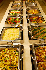 Image showing Buffet in hotel