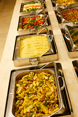 Image showing Buffet in hotel