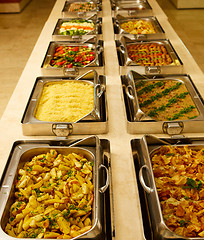 Image showing Buffet in hotel