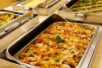 Image showing Hotel breakfast board