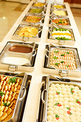 Image showing Hotel breakfast board