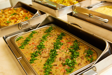 Image showing Hotel breakfast board