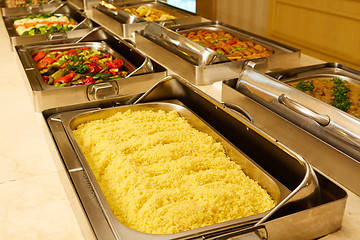 Image showing Buffet in hotel