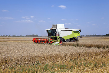 Image showing Harvester in the field  