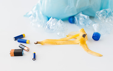 Image showing close up of rubbish bag with trash