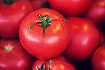 Image showing close up of red tomatoes