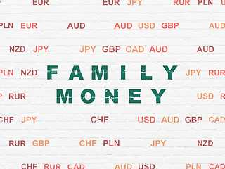 Image showing Currency concept: Family Money on wall background