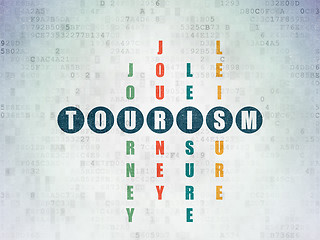 Image showing Travel concept: Tourism in Crossword Puzzle