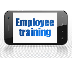 Image showing Learning concept: Smartphone with Employee Training on display