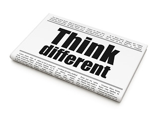 Image showing Education concept: newspaper headline Think Different