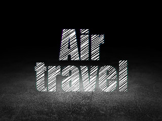 Image showing Travel concept: Air Travel in grunge dark room