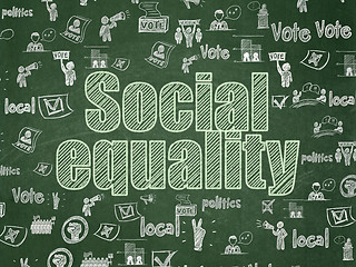 Image showing Political concept: Social Equality on School board background