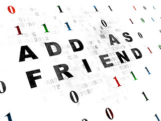 Image showing Social media concept: Add as Friend on Digital background