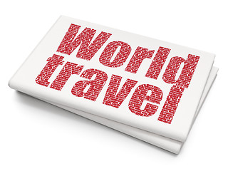 Image showing Tourism concept: World Travel on Blank Newspaper background