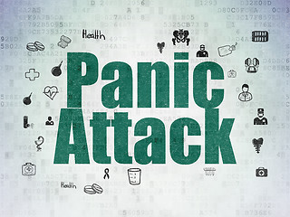 Image showing Healthcare concept: Panic Attack on Digital Data Paper background