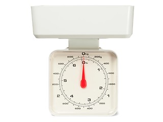 Image showing Kitchen scales on white