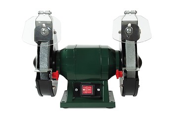 Image showing Bench grinder on white