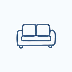 Image showing Sofa sketch icon.