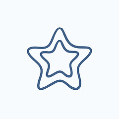 Image showing Rating star sketch icon.