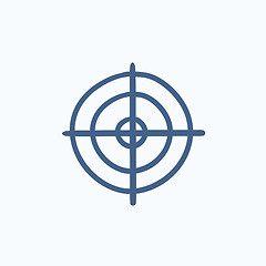 Image showing Shooting target sketch icon.