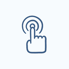 Image showing Touch screen gesture sketch icon.