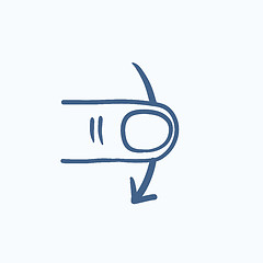 Image showing Touch screen gesture sketch icon.