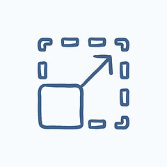 Image showing Scalability sketch icon.
