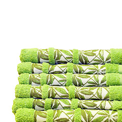 Image showing Green towels
