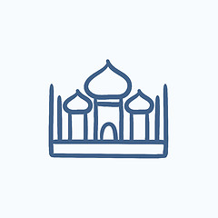 Image showing Mosque sketch icon.