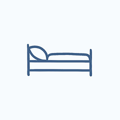 Image showing Bed sketch icon.