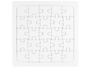 Image showing Blank jigsaw puzzle