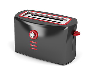 Image showing Black electric toaster