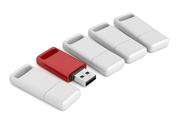 Image showing Red usb stick