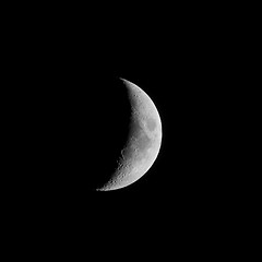 Image showing Waxing crescent moon