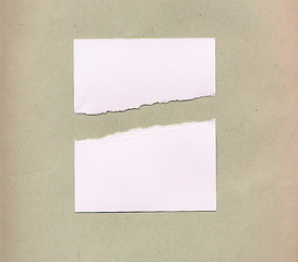 Image showing Torn paper pieces