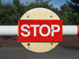 Image showing Red stop sign