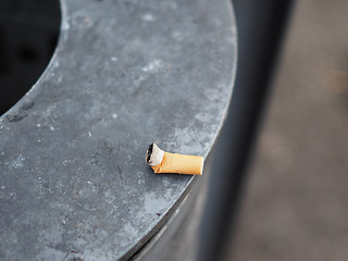 Image showing Cigarette butt waste