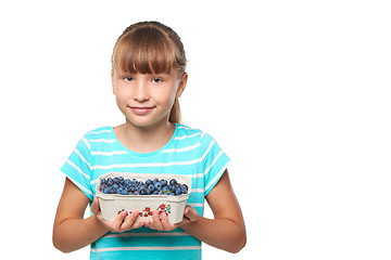 Image showing Smiling elementary school age girl