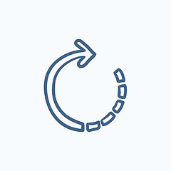 Image showing Refresh arrow sketch icon.
