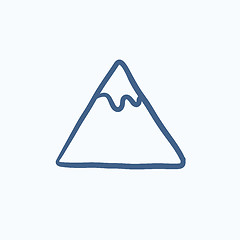 Image showing Mountain sketch icon.