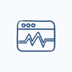 Image showing Web analytics information sketch icon.