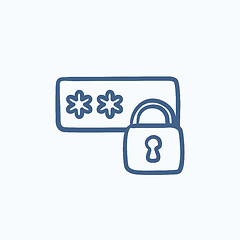 Image showing Password protected sketch icon.