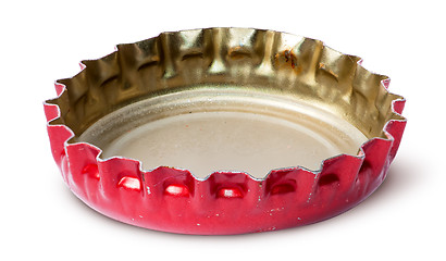 Image showing Closeup of red bottle cap