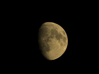 Image showing Gibbous moon sepia