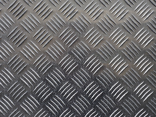 Image showing Grey steel diamond plate background